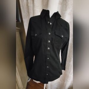 Wrangler Women's Black Snap Button Shirt